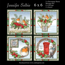 Christmas Robin Bumper Kit card size 6 x 6