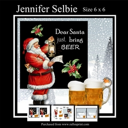 Santa Just Bring Beer 6 x 6