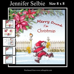 Merry Drunk Im Christmas size 8 x 8
