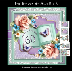 60th Female Birthday Book in Lilac and Min