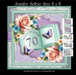 70th Female Birthday Book in Lilac and Min