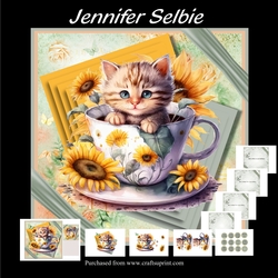 Cute kitten in a teacup No.2