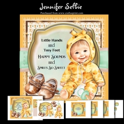 Baby in a cute Giraffe suit 8x8