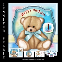 Teddy Bear in Blue for ages 1-5 