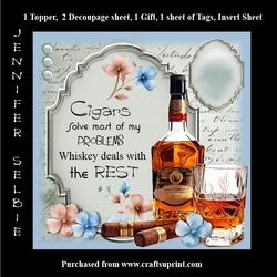 Cigars and Whiskey 8x8