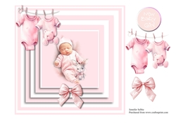 New Baby Girl Topper No.2 8x8