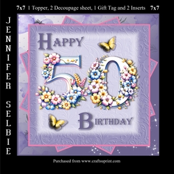 50th Birthday in Flowers 7x7