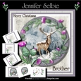 Deer in the snow with thistles for Brother