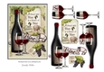 Bottle Red Wine and Glasses 5 x 7