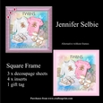 Twin Girls in square frame - Request