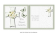 Sympathy Card Lilies on Cross with Butterflies with Insert 6 x 6