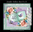 40th Female Birthday Book in Lilac and Min