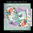 50th Female Birthday Book in Lilac and Min