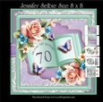70th Female Birthday Book in Lilac and Min