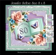 80th Female Birthday Book in Lilac and Min