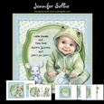 Baby in a cute frog suit 8x8