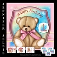 Teddy Bear in Pink for ages 1-5