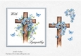 Sympathy Forget-me-nots on a wooden cross (2)