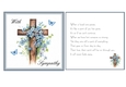 Sympathy Forget-me-nots on a wooden cross (4)