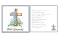 Sympathy Forget-me-nots on a wooden cross (3)