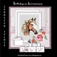Beautiful horse with flowers