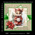 Christmas Mouse with his hot chocolate