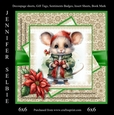 Christmas Mouse with Big Red Bow