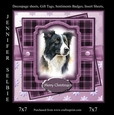 Christmas Border Collie in Purple