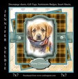 Cute Winter Puppy in a Cozy Scarf No.3