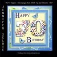 70th Birthday in Flowers fits 7x7