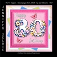 80th Birthday in Flowers fits 7x7