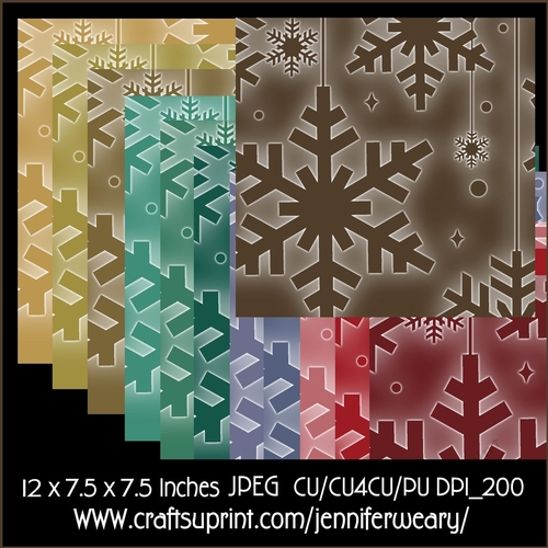 2 Hanging Snowflakes-Christmas Joy Backgrounds