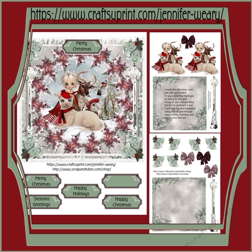 Poinsettias in A Ring-Christmas Girl & Friends