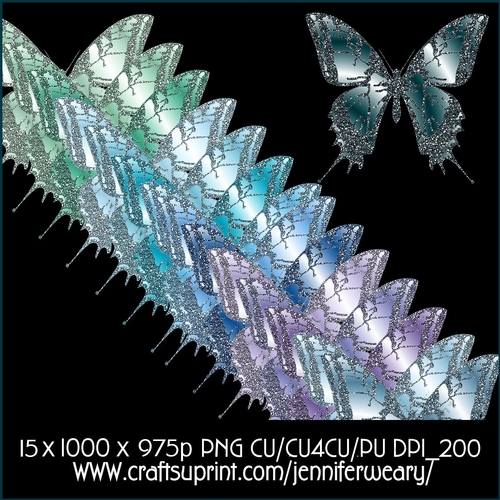 Cool Butterflies Glitter