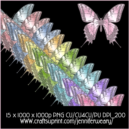Easter Morn Butterflies Glitter