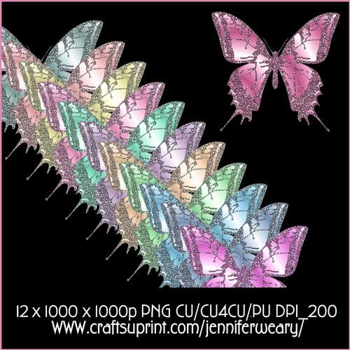 Dreamy Butterflies Glitter