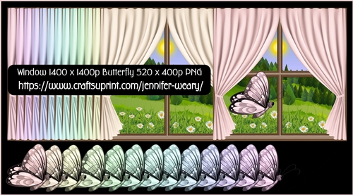 Window Views + Butterflies-Candy Floss