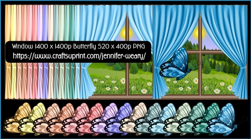 Window Views + Butterflies-Tranquil Days
