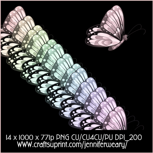 20 Candy Floss Butterflies