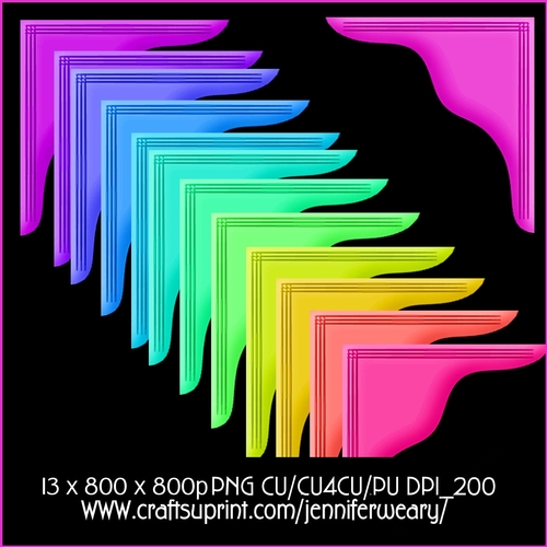 Neon Rainbow corners 2