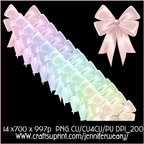 20 Candy Floss Bows 4