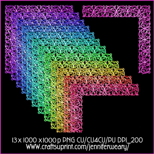 Neon Rainbow Corners 4