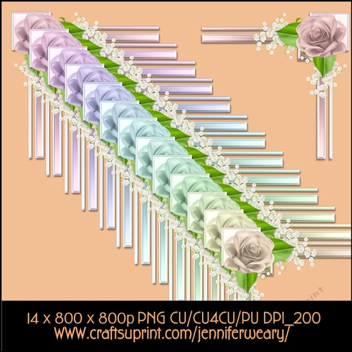 Corner Rose Set-Rose Corners Candy Floss