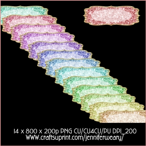 Candy Floss B Glitter Sentiments