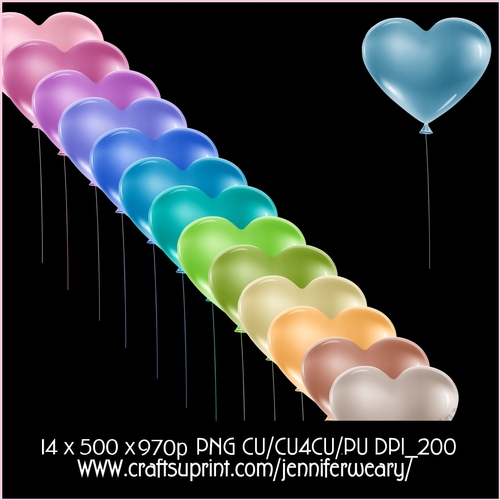 20 Cute Balloons Hearts