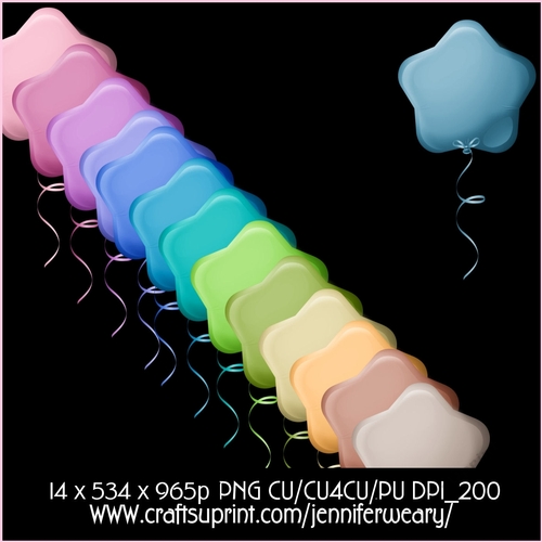 20 Cute Balloons Stars