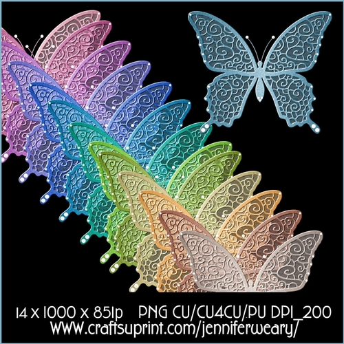 Glittering Butterfly Pearls-Cute