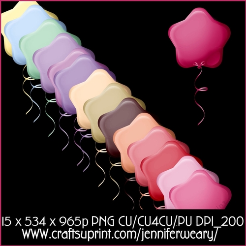 20 Star balloons-Sweet