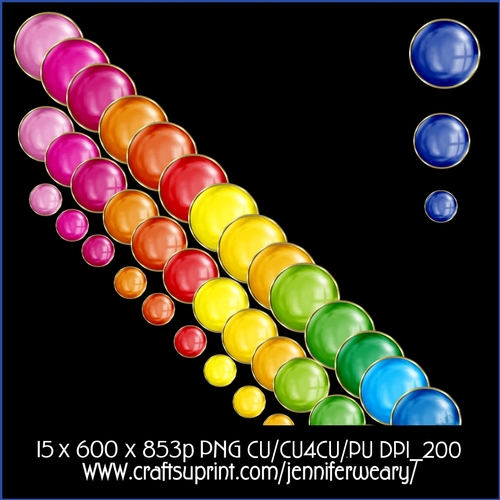 3 Pearls Gold Borders-Colorful