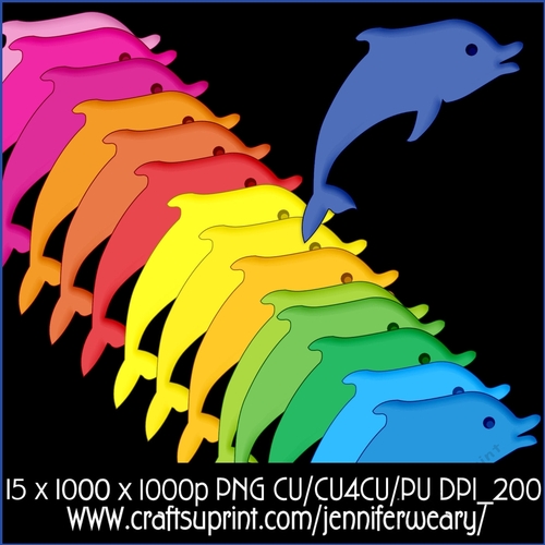 Colorful Dolphins